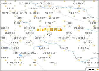 map of Štěpánovice