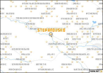 map of Štěpánovsko