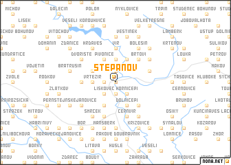 map of Štěpánov