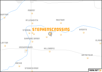 map of Stephens Crossing