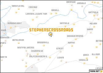 map of Stephens Crossroads