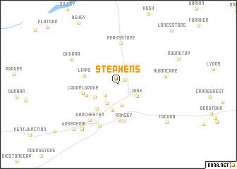 map of Stephens
