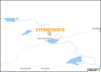 map of Steshëvskaya