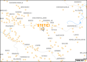 map of Štetići