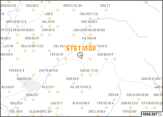map of Štětínov