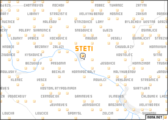 map of Štětí