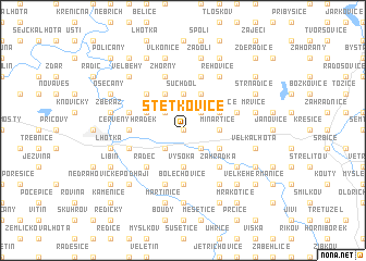 map of Štětkovice