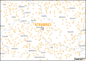 map of Stevanići