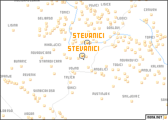 map of Stevanići