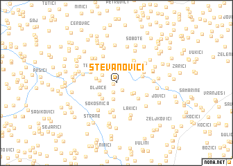 map of Stevanovići