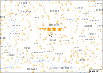 map of Stevanovići