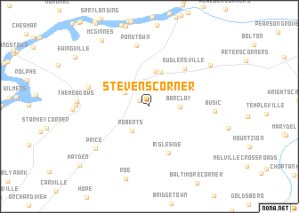 map of Stevens Corner