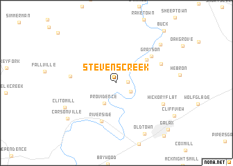 map of Stevens Creek