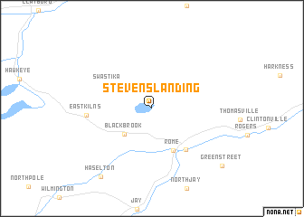 map of Stevens Landing