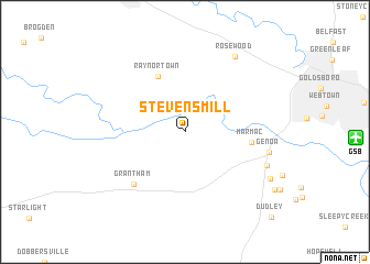 map of Stevens Mill