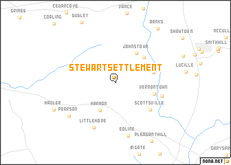 map of Stewart Settlement