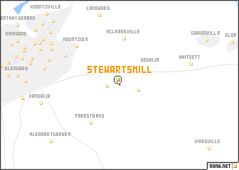 map of Stewarts Mill