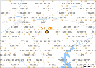 map of Stěžov