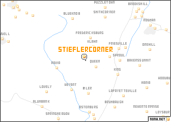 map of Stiefler Corner