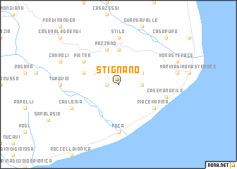 map of Stignano