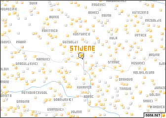 map of Stijene