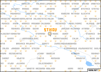 map of Štikov