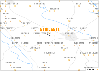 map of Stînceşti