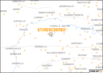 map of Stines Corner