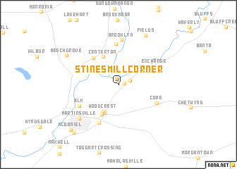 map of Stines Mill Corner
