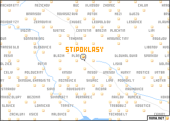 map of Štipoklasy