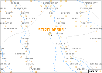 map of Stîrcii de Sus