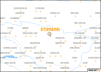 map of Stirnėnai