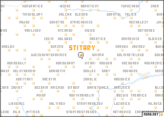 map of Štítary