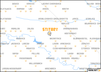 map of Štítary