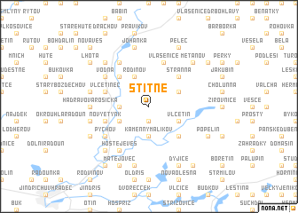 map of Štítné