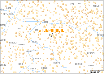 map of Stjepanovići