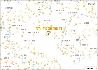 map of Stjepanovići