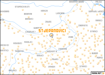 map of Stjepanovići