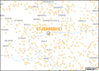 map of Stjepanovići