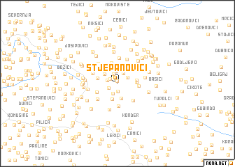 map of Stjepanovići