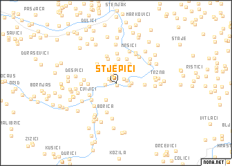 map of Stjepići