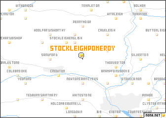 map of Stockleigh Pomeroy