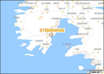 map of Stödahuvud