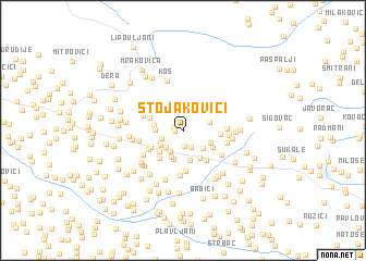 map of Stojakovići