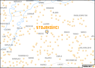 map of Stojakovići