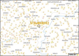 map of Stojakovići