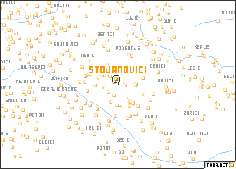 map of Stojanovići