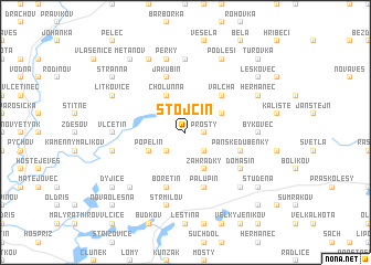 map of Stojčín