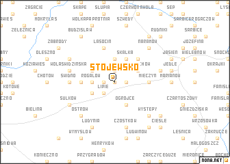 map of Stojewsko