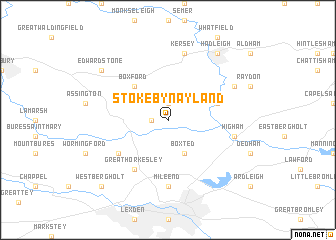 map of Stoke by Nayland